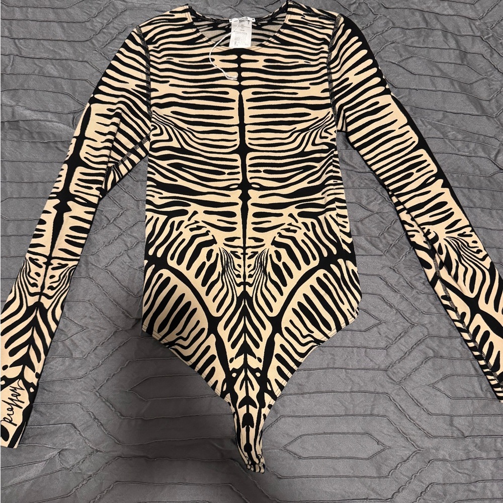 Wolford Aurora zebra string bodysuit